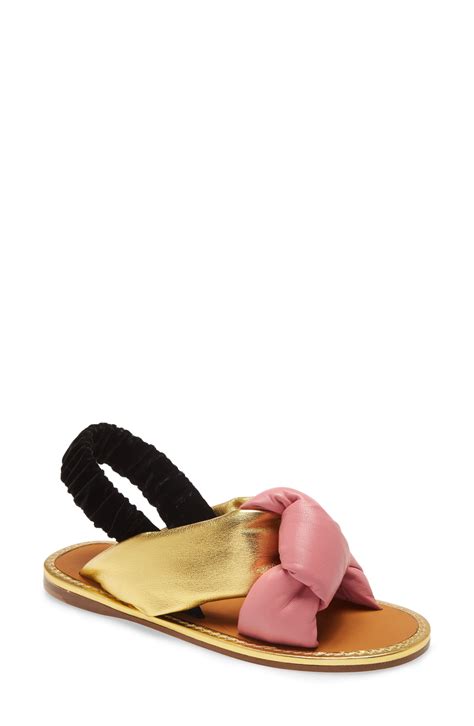 miu miu knotted sandal|Miu Miu Knotted Flat Sandals .